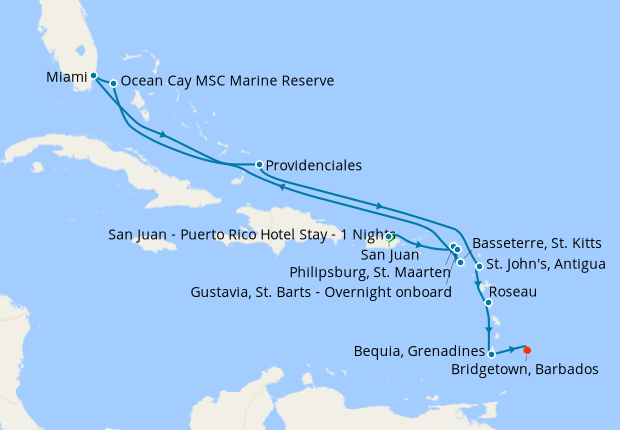 Cruise Itinerary Map