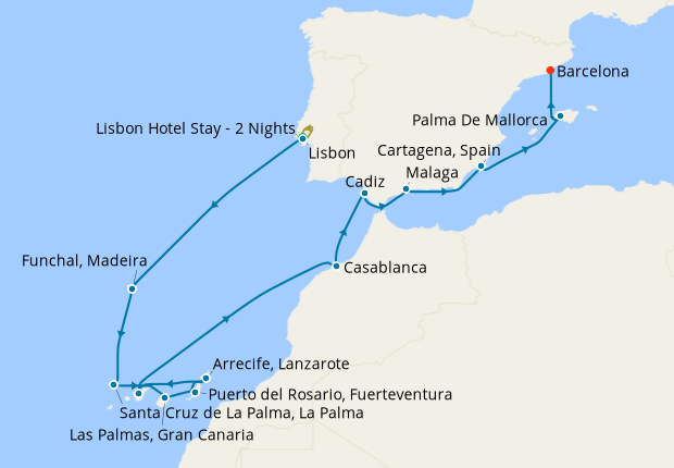 Cruise Itinerary Map
