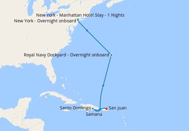Cruise Itinerary Map