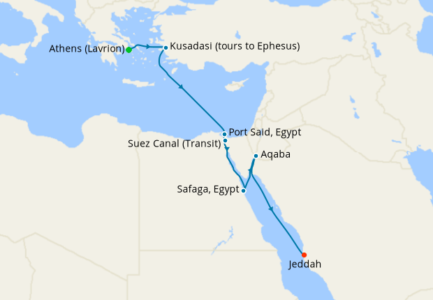 Cruise Itinerary Map