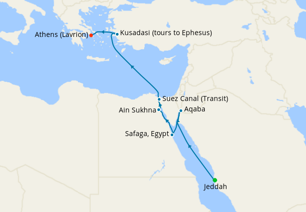 Cruise Itinerary Map