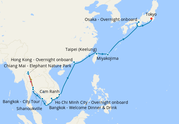 Cruise Itinerary Map