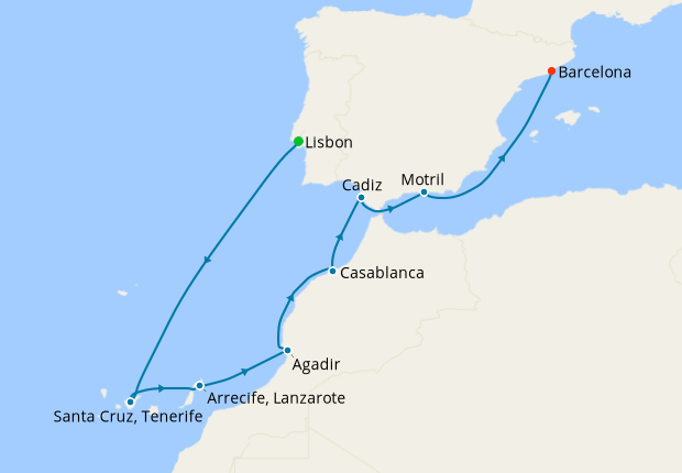 Cruise Itinerary Map
