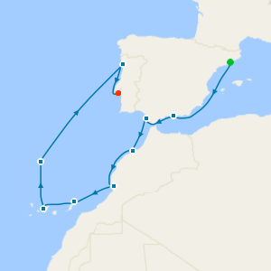 Spain, Morocco & Portugal from Barcelona