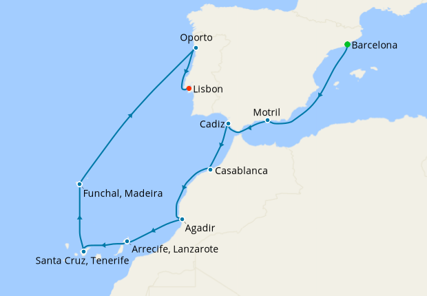 Cruise Itinerary Map