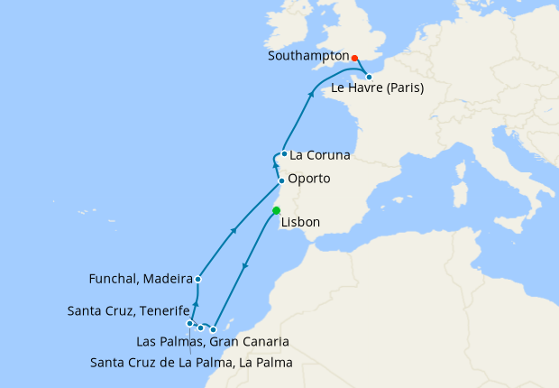 Cruise Itinerary Map