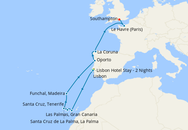 Cruise Itinerary Map