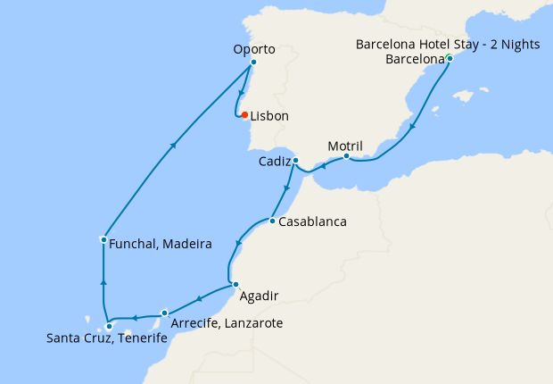 Cruise Itinerary Map