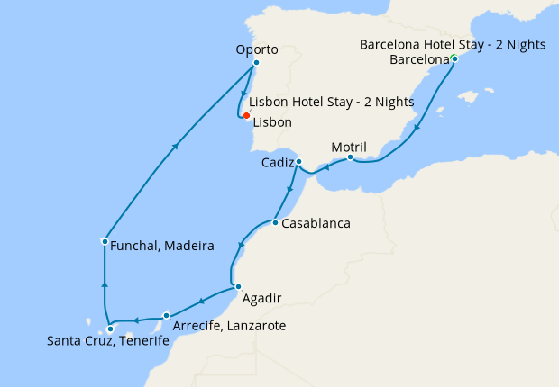 Cruise Itinerary Map