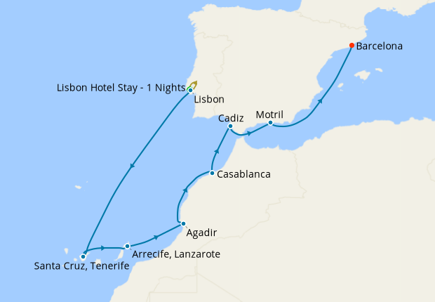 Cruise Itinerary Map