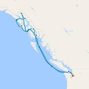 Alaska Cruise and 5nt Seattle Stay with Mt Rainer National Park & Snoqualmie Falls Tours