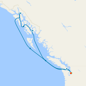 Alaska Cruise and 5nt Seattle Stay with Mt Rainer National Park & Snoqualmie Falls Tours