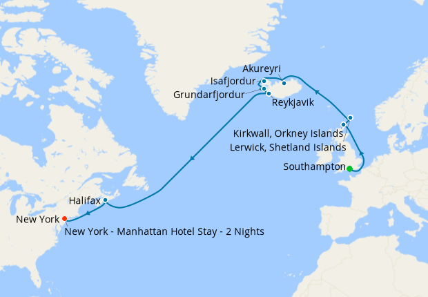 Cruise Itinerary Map