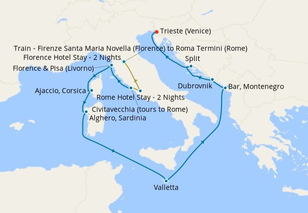 Cruise Itinerary Map