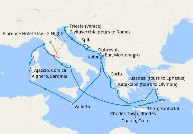Cruise Itinerary Map