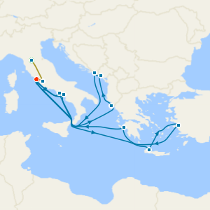 Mediterranean, Aegean & Adriatic with Florence and Rome Stays