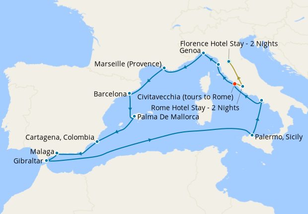 Cruise Itinerary Map
