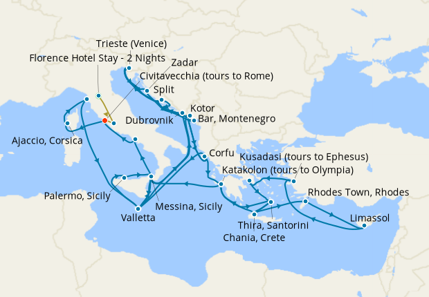 Cruise Itinerary Map