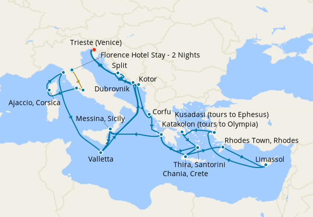 Cruise Itinerary Map