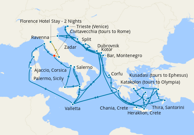 Cruise Itinerary Map