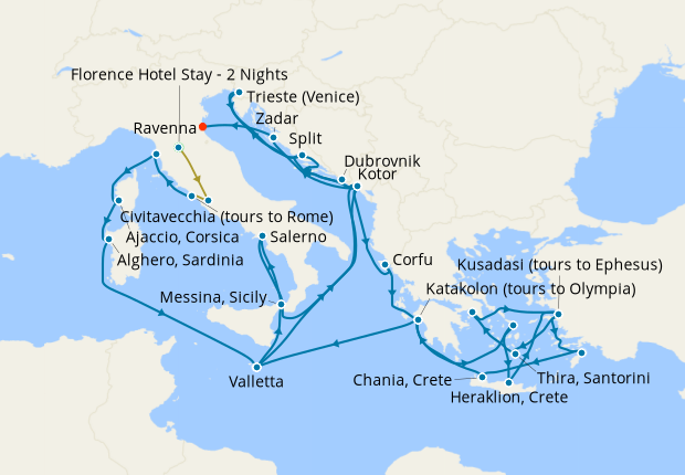 Cruise Itinerary Map