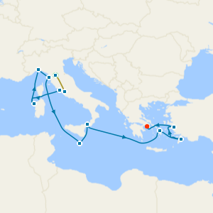 Mediterranean & Greek Isles from Rome to Athens with Florence and Rome Stays