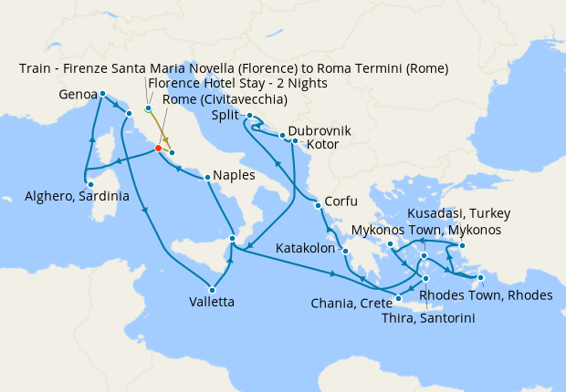 Cruise Itinerary Map