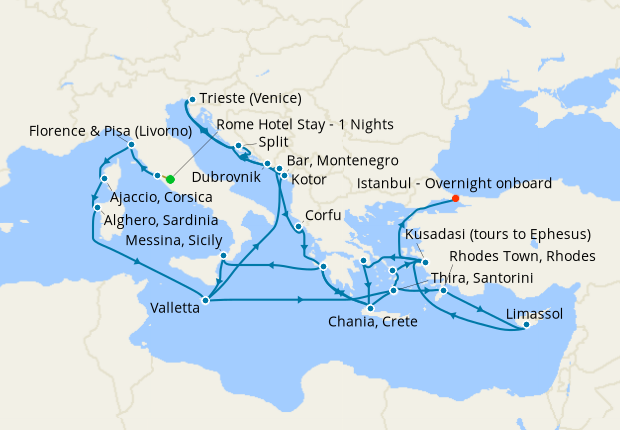 Cruise Itinerary Map