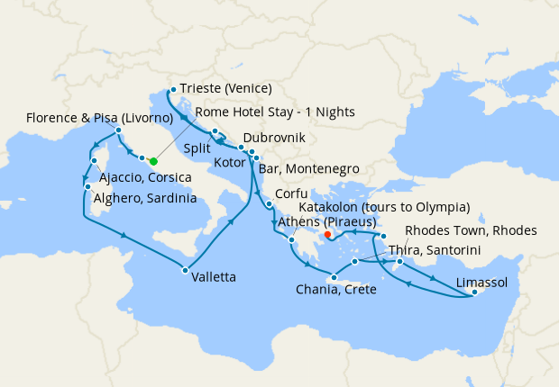 Cruise Itinerary Map