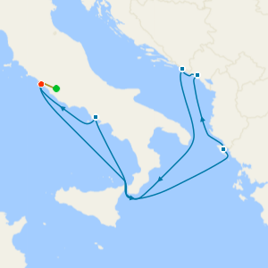 Mediterranean & Adriatic from Rome with 1nt Stay