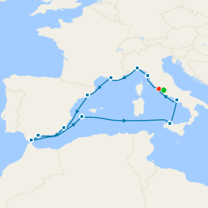 Mediterranean with Total Solar Eclipse from Rome with 1nt Stay