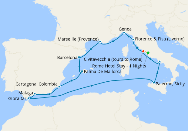 Cruise Itinerary Map