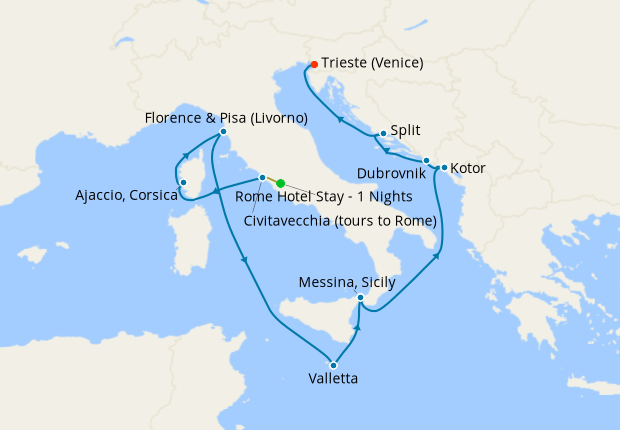 Cruise Itinerary Map