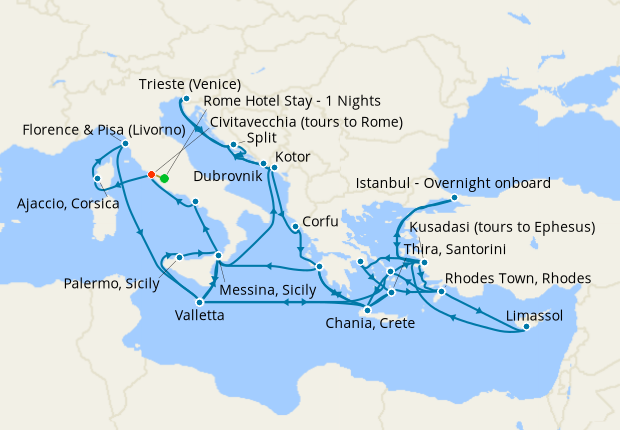 Cruise Itinerary Map