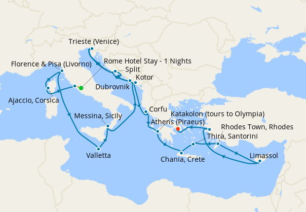 Cruise Itinerary Map
