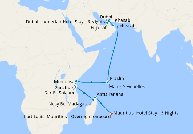 Cruise Itinerary Map