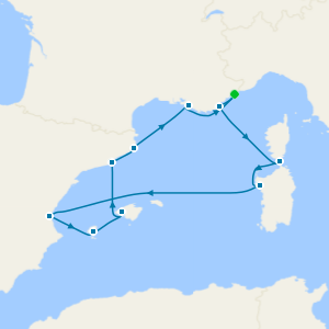 France, Italy & Spain from Nice - Fly Cruise
