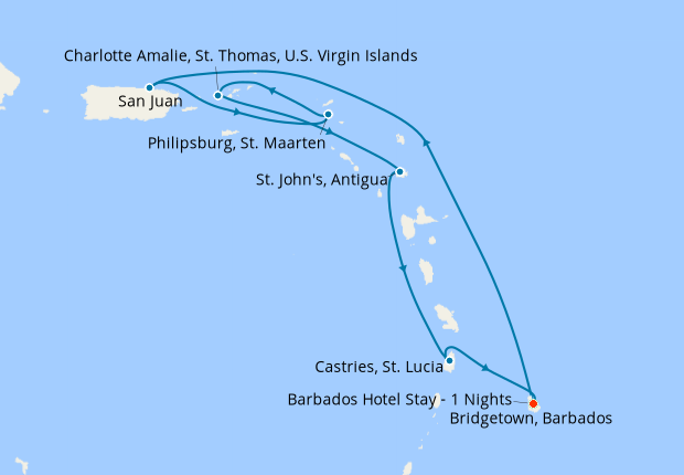 Cruise Itinerary Map
