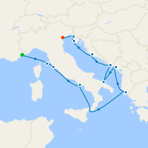 Adriatic Sea & Western Mediterranean from Nice - Fly Cruise