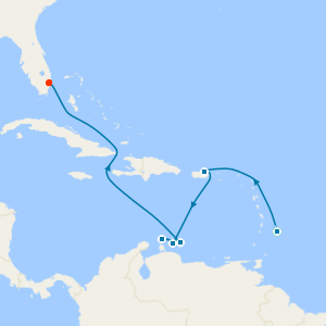 Southern Caribbean from Barbados to Ft. Lauderdale with 3nt Pre