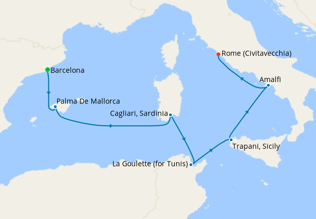 Cruise Itinerary Map