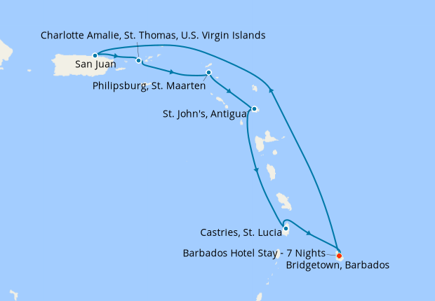 Cruise Itinerary Map