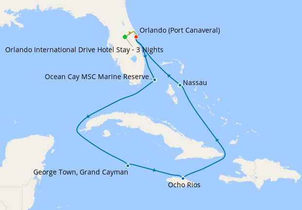 Cruise Itinerary Map