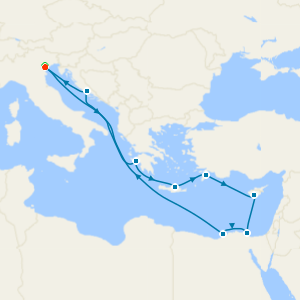 Italy, Greece, Egypt, Cyprus & Croatia from Venice with Stay