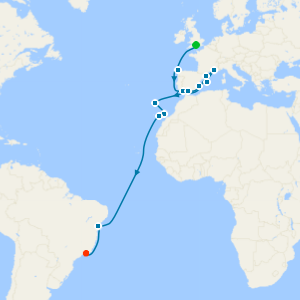 Grand Voyage from Southampton to Rio de Janiero
