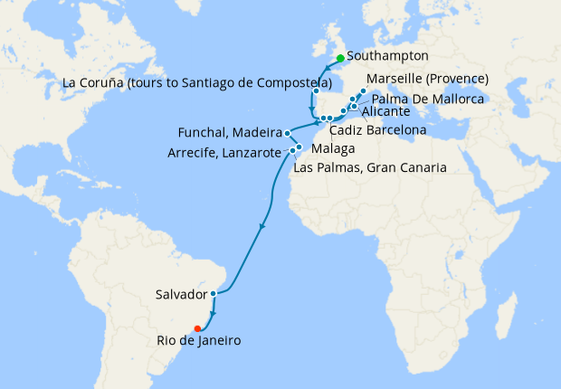 Cruise Itinerary Map