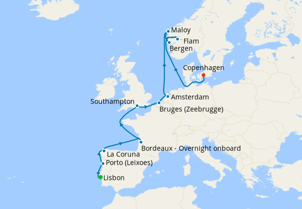 Cruise Itinerary Map