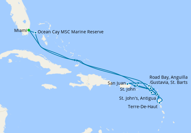 Cruise Itinerary Map