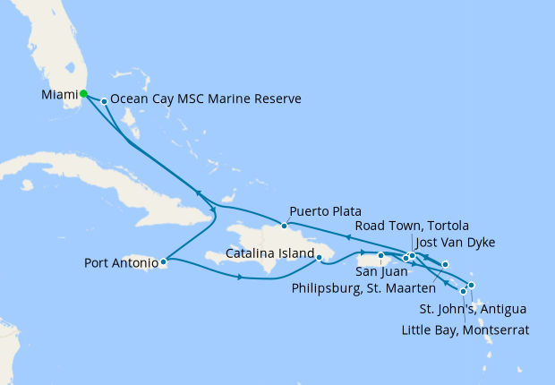 Cruise Itinerary Map