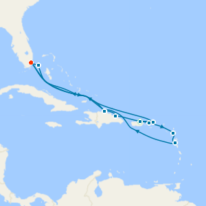 An Extended Journey of Relaxing Waters & Blissful Shores from San Juan to Miami